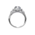 thumbnail image 3 of 1.50 T.C.W Brilliant Cushion Cut Natural Diamond Wonderful Solitiare with Accents Engagement Ring for Women Solid 14K White Gold Size 3, 3 of 8