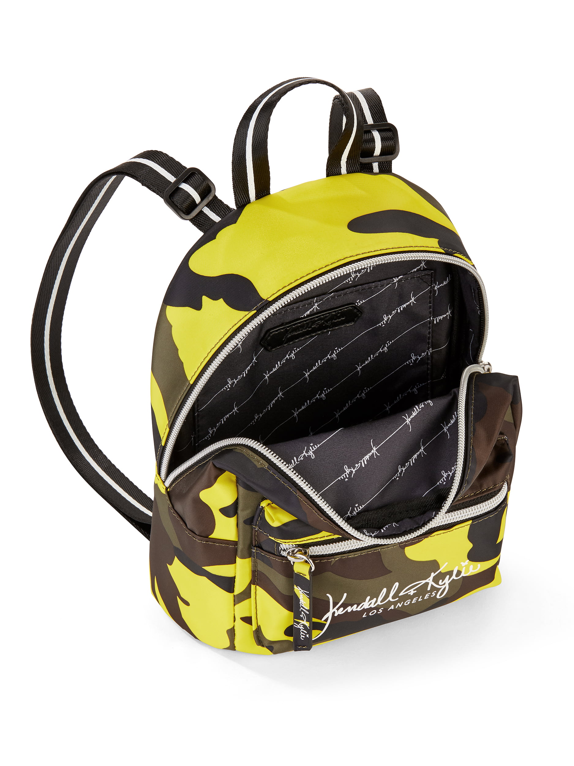 Kendall And Kylie Camo Large Backpack, Black - 98% polyester