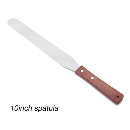 

4 6 8 10 inch Spatula Ca Decorating Tools Stainless Steel With Wood Handle Cream Knife Spatula for Ca Smoother Icing