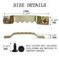 thumbnail image 3 of Small Sawtooth Picture Hangers - 150 Pack Sawtooth Hangers Picture Frame Hangers with Screws Picture Hang Solutions,Steel Picture Hangers for Haning Artwork,Photo,Painting,Clock,Decorations (Gold), 3 of 6