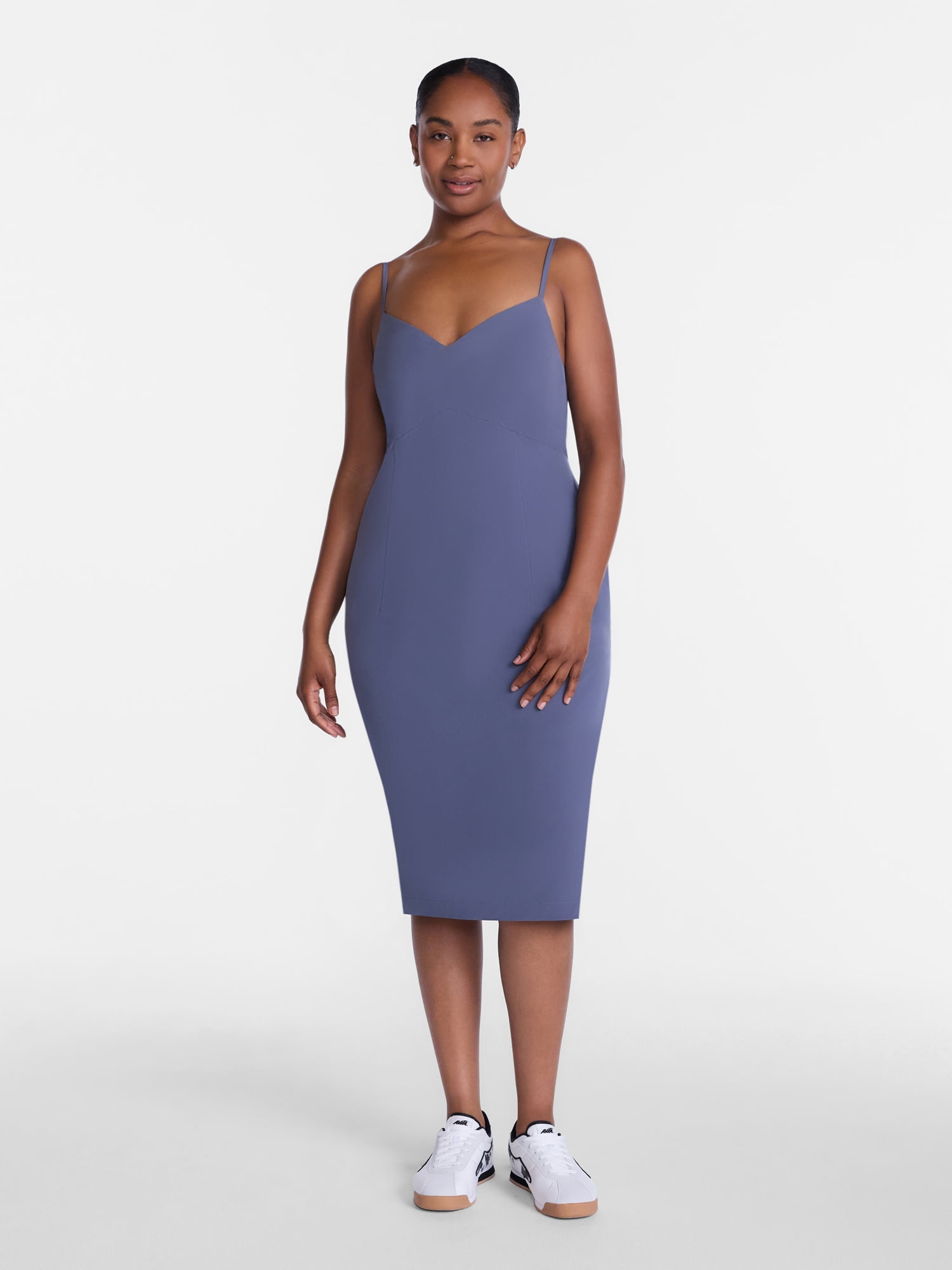 Avia Women’s Feather Stretch Midi Dress, Sizes XS-XXXL