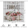 thumbnail image 2 of 4PCS Shower Curtain Sets with Rugs Farmhouse Shower Curtain Neutral Rustic Country Shower Curtain Sets Rose Peony Shower Curtain Sets Bathroom Decor with Non-Slip Bath Mat Toilet Rug, 2 of 8