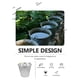 thumbnail image 3 of unbranded Balde Metálico Plateado Multifuncional Con Asa Para Uso En Jardín Construcción Y Hogar, 3 of 8