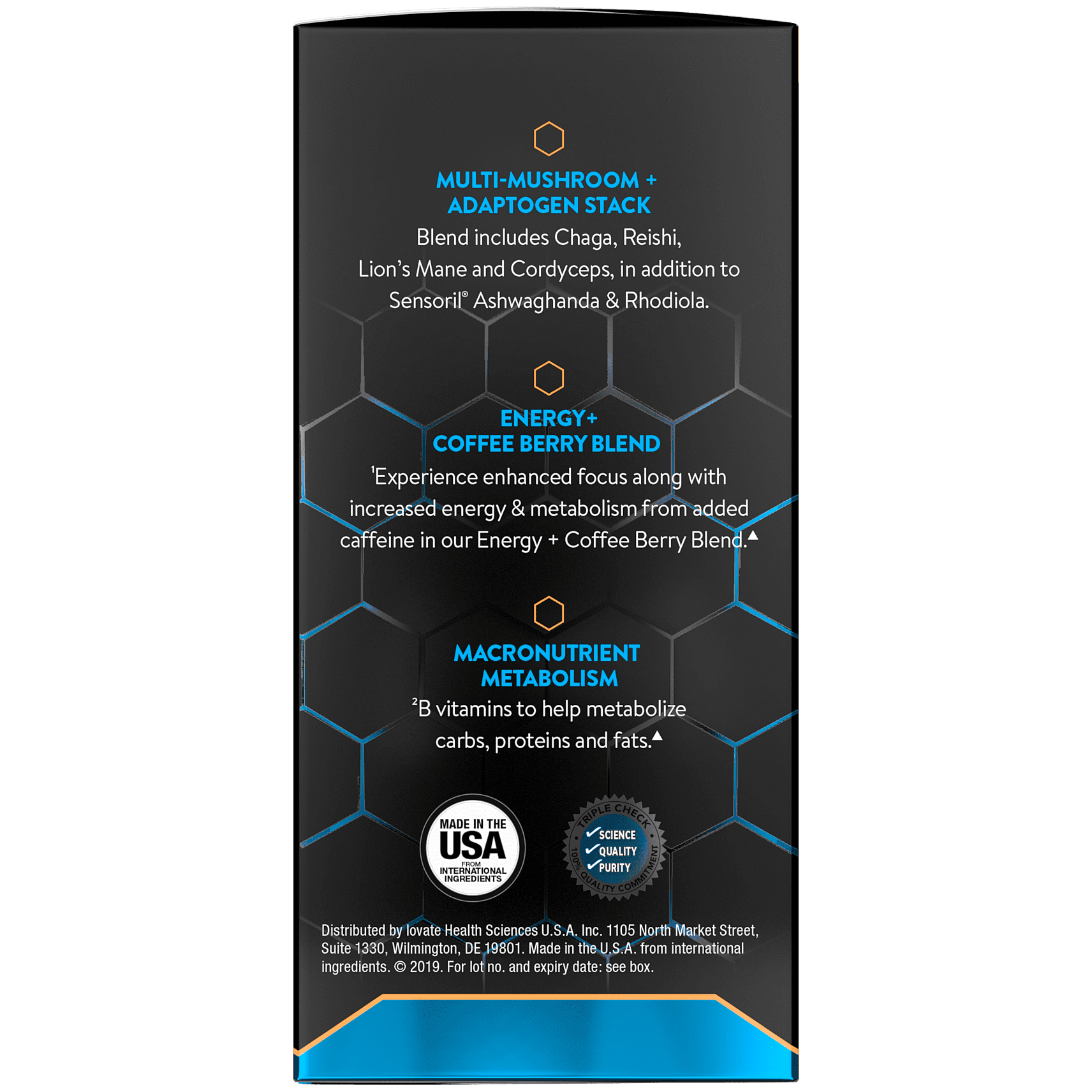 Multi Mushroom + Adaptogen Supplement - Chaga, Reishi, Cordyceps, Lions Mane and Ashwaganda - Energy and Enhanced Focus, 28 servings (84ct)