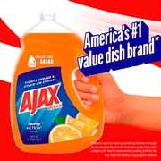 Ajax Ultra Triple Action Dishwashing Liquid Dish Soap, Orange Scent, 145 Fluid Ounce