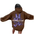 thumbnail image 1 of Chandail à Capuche Imprimé Lettre Mode Femme Manches Longues Décontracté Sportif Confortable, 1 of 5