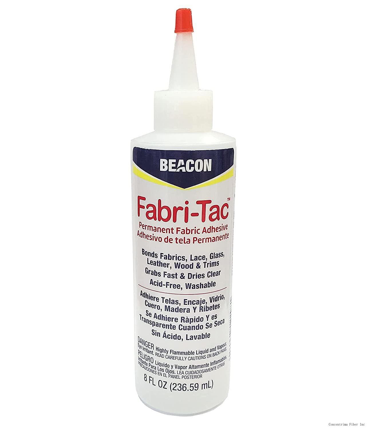 Beacon FabriTac Permanent Adhesive, 8 Ounce Bottle Premium Crafting