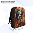thumbnail image 4 of Fotbe Cute Colorful Flower French Bulldog Mochila de Viaje para Laptop, Mochila Ejecutiva Delgada y Resistente 15.6", 4 of 8