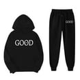 thumbnail image 4 of Toddler Girls Outfits Sets Casual Winter Wear Trendy Printed Hooded Sweatshirt Fall Girls Clothes Black Size 1-2T, 4 of 4