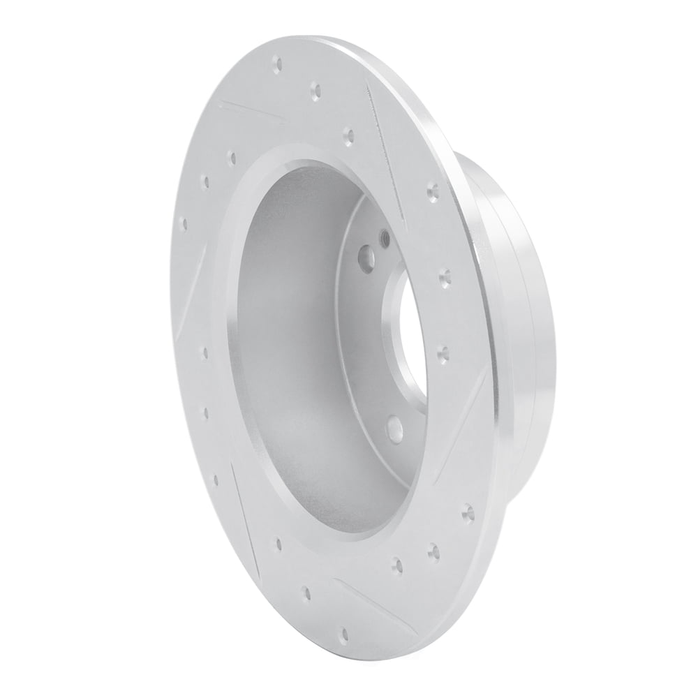 Dynamic Friction Company 631-67010L DFC Brake Rotor - Drilled And Slotted - Silver