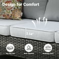 thumbnail image 5 of Ovios 6 Pieces Outdoor Furniture All-Weather Wicker Patio Sectional Couch with Coffee Table and Cushions Powder-Coated Steel, 5 of 9
