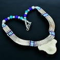 thumbnail image 5 of Lapis Lazuli Turquoise Handmade 925 Sterling Silver Nepali Necklace 18" VJ 6863, 5 of 5
