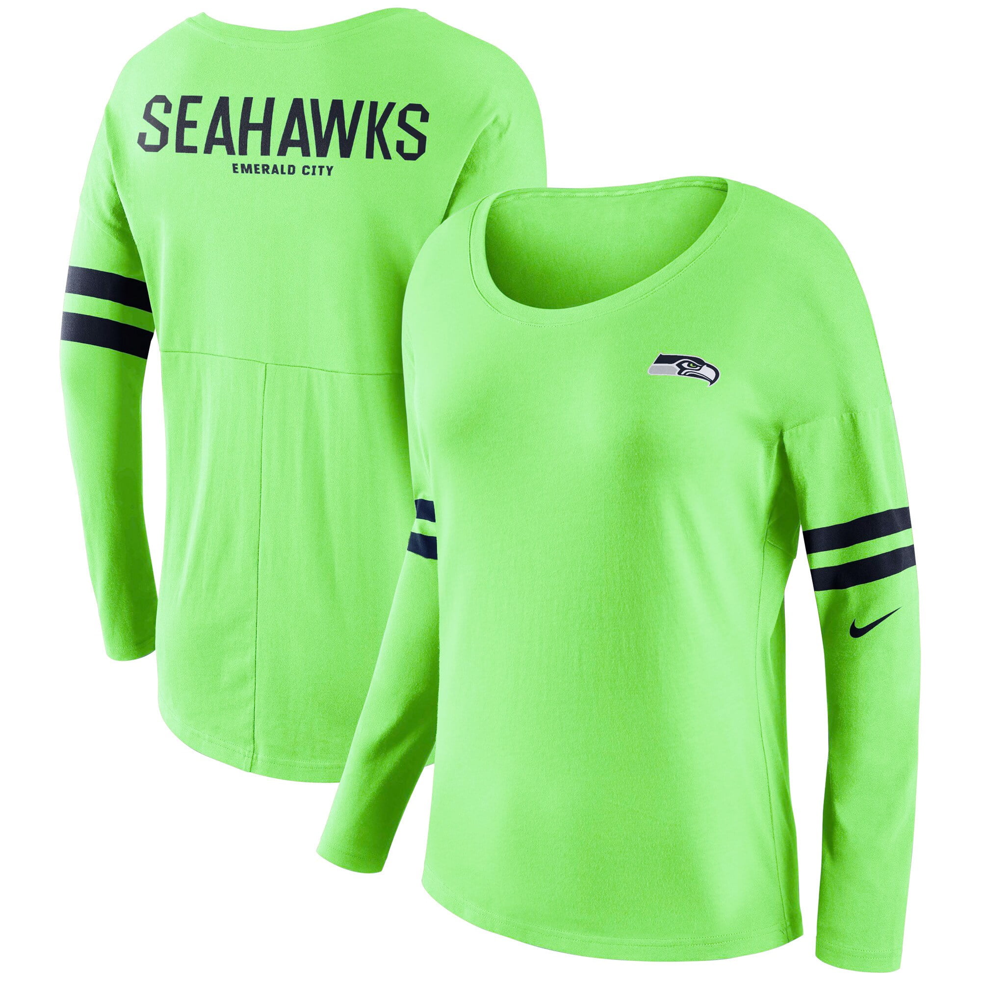 seahawks lime green long sleeve shirt