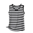 thumbnail image 2 of WAYUTE Womens Tank Tops Striped Print V Neck Sleeveless Soft Breathable Camisole Layering Loose Fit Summer Daily Wear,Black,L, 2 of 3