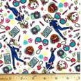 thumbnail image 3 of 1 Fat Quarter - JoJo & Iggy on White Cotton Fabric - 21" X 18", 3 of 3