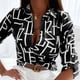 thumbnail image 1 of Camisas De Mujer Primavera verano botón camiseta moda mujer blusa ropa femenina (negro XXL) Cgtredaw Para estrenar, 1 of 1