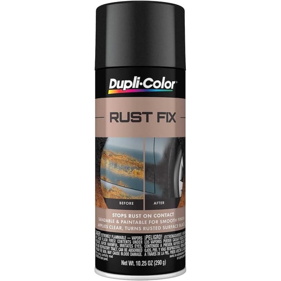 ERF129 Rust Fix Rust Spray Paint – Sprays Clear and Turns Into Black Paint - 10.25 oz. Aerosol Can