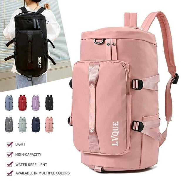 Mochila deportiva de viaje - Bolsa impermeable de gimnasio de 45L con compartimento para zapatos y separación húmeda/seca para natación, yoga y fitness
