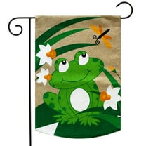 Briarwood Lane Happy Frog Burlap Garden Flag