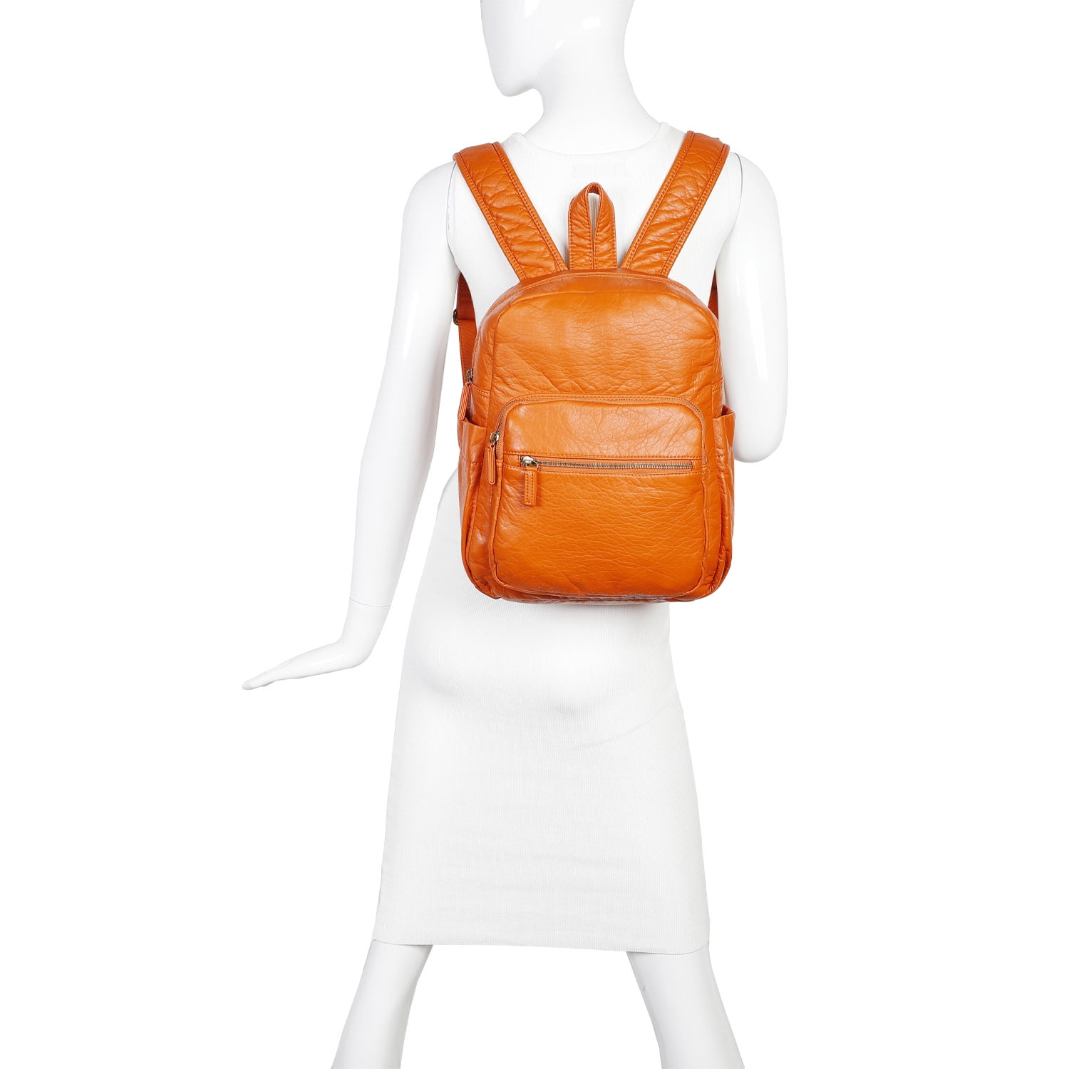The Marie Womens Backpack by Ampere Creations - Orange  display picture 3