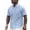Light Blue@GC@, variant on CONZONE Mens Buttons Down Shirts Short Sleeve Shirts For Men Trendy Solid Color Lapel Soft Lightweight Tops