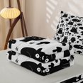 thumbnail image 5 of Manfei Spooky Black Cat Zipper Queen Comforter Set with Fitted Sheet and 2 Pillowcases, Wildflower Mushroom Zipper Bedding Set, Black Gray, Gray Reversible, 4-Piece, 5 of 7