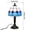 Sky Blue, variant on Birdeem Stained Glass Table Lamp, Bedside Lamp for Bedroom with Soft Eye-Caring Lighting, Decorative Art Nightstand Lamp for Living Room and Home