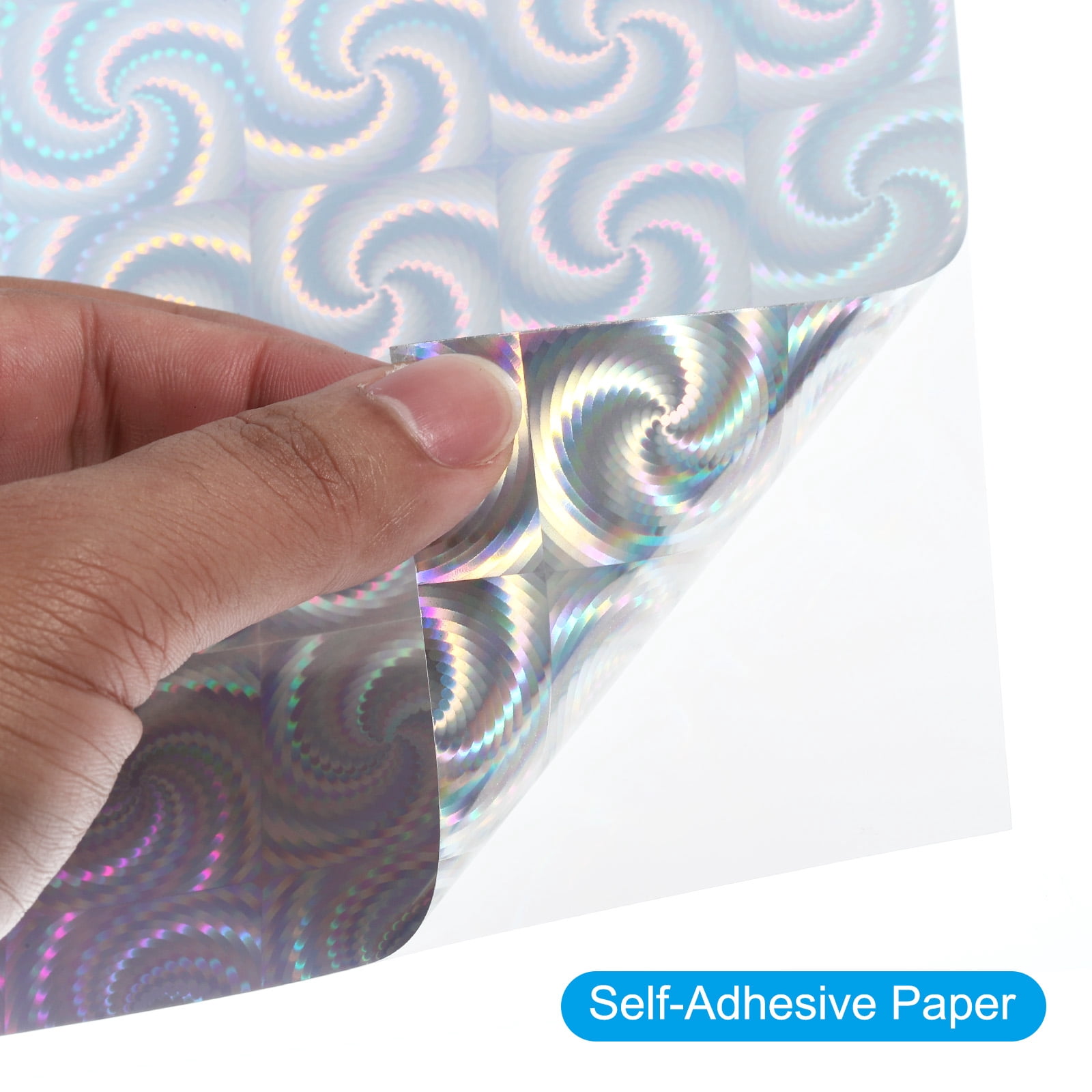 Uxcell 11.7x8.2" Printable Holographic Sticker Paper, 20Pcs A4 Glossy Rainbow Vinyl Sticker Paper Holographic, Style 2