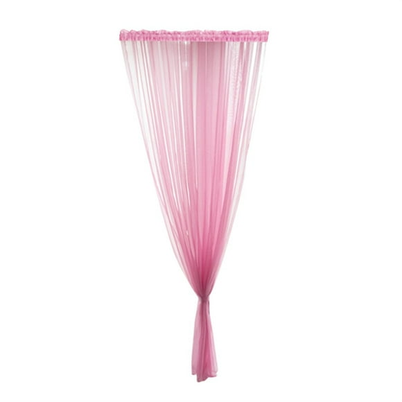Follure Leaves Sheer Curtain Tulle Window Treatment Voile Drape Valance 1 Panel Fabric P