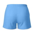 thumbnail image 5 of Kinrui Running Shorts Women 3" Elastic Waist Split Hem Lightweight Workout Gym Shorts with Pockets Light Blue M, 5 of 6