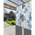 thumbnail image 3 of nqOlkjepod Outdoor Curtains for Patio Waterproof, Blue Ombre Flowers Outdoor Privacy Panels Grommet, Simple Country Spring Botanical Plant Blackout Outside Curtains for Porch 54"x95", 2 Panels, 3 of 8