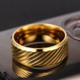 thumbnail image 4 of 8mm Men's Blue/Gold/Silver Twisted Band Titanium Steel Wedding Ring Sz 8/9/10/11, 4 of 7