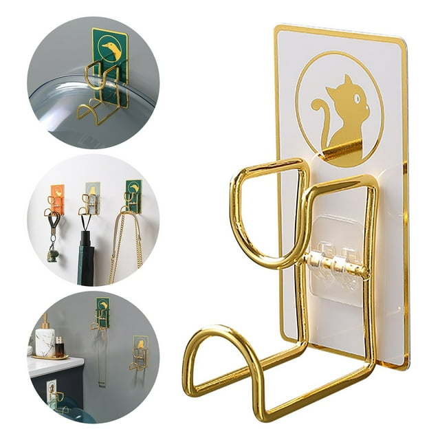 Vrorvz Heavy Duty Adhesive Free Towel Rack Hook for Kitchen and Bathroom Doors No Damage Removable and Reusable Wall Organizer Works on Tile Glass Mirror Stainless Steel Surfaces