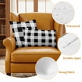 thumbnail image 6 of Black White Plaid Outdoor Pillow Covers 18x18 Set of 2,Waterproof Patio Throw Pillowcase Protectors,Spring Farmhouse Buffalo Checkered Decorative Pillow Shams Cushion Covers for Seat Bed Couch Sofa, 6 of 8