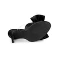 thumbnail image 5 of BLISSFUL STEP Women's Clear Strap Bow Stiletto Heels Mules Slide Sandals Black (Size 9), 5 of 8