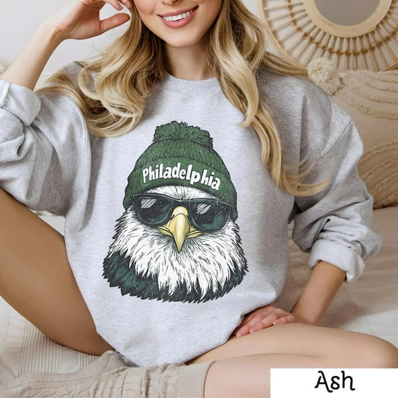 Vintage Philadelphia Football Sweatshirt, Trendy Fan Gifts, Game Day Crewneck, Retro Eagles Apparel, Team Wear, Trendy Gift, Football Fan