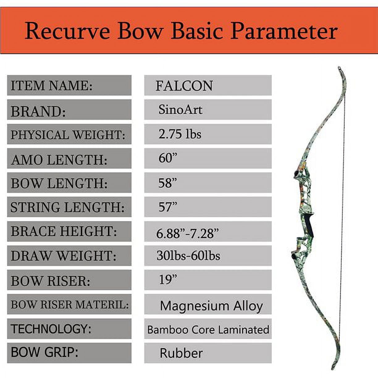 60" 45lbs Camo Metal Riser Recurve Bow for Outdoor Hunting Archery Competition Shooting Right Hand Adult Takedown Long Bow
