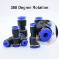thumbnail image 4 of 5 pcs Garden Hose Barb Fitting Hose Connectors Pneumatic Push In Straight Reducing Couplers PG6-4, 4 of 5