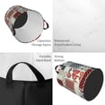 thumbnail image 4 of Haiem Patchwork In Country Style Leather Dirty Clothes Laundry Basket,Sturdy & Waterproof,Collapsible Round Design For Efficient Space Management,Multi-Purpose Storage Basket, 4 of 8