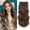 Chestnut Brown, variant on Clip in Hair Extensions for Women, 6PCS Long Wavy Curly Clip on Hair Extensions 20 Inch Honey Blonde Mixed Light Brown Synthetic Hairpieces