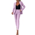 thumbnail image 2 of Women's 2 Piece Elegant Suits Business Casual Outfits Long Sleeve Blazer with Pants Dressy Pantsuits Office Work Sets XL, 2 of 8