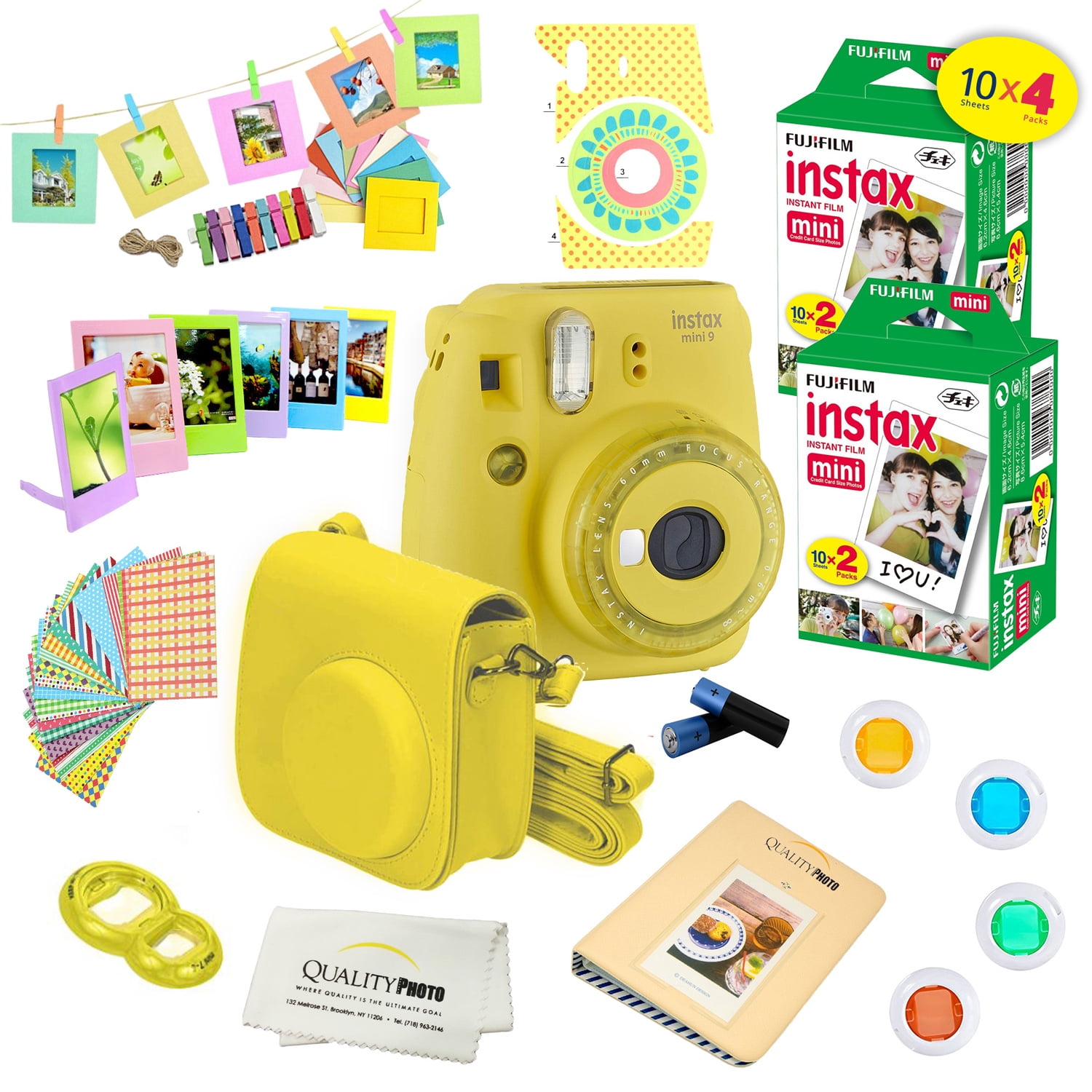 Fujifilm Instax Mini 9 Camera + Fuji INSTAX Instant Film (40 SHEETS