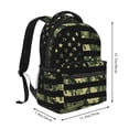 thumbnail image 2 of Easygdp American Flag Camo Mochila Ergonómica Versátil para Laptop - Múltiples Bolsillos, Correas Ajustables, Unisex para Escuela, Viajes y Actividades al Aire Libre-One Size, 2 of 5