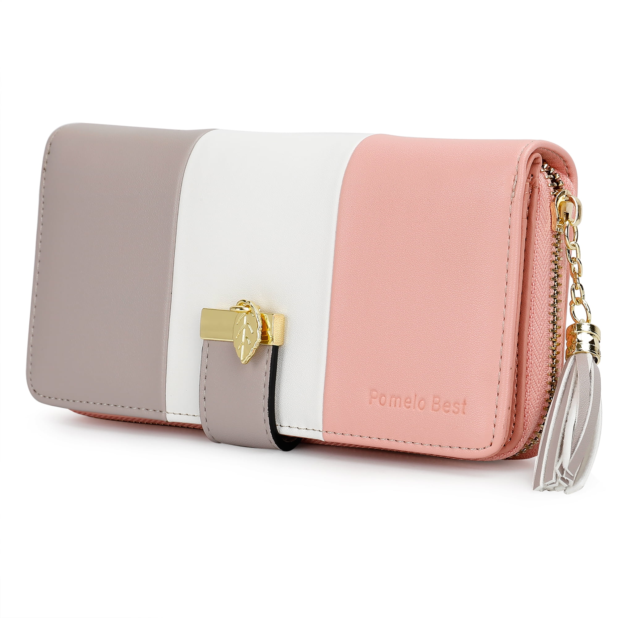 Pomelo Best Faux Leather Wallets for Women with Multiple Card Slots and