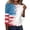 Sky Blue #9, variant on 250 Years Birthday Shirt Womens Usa Star Stripes 3/4 Sleeve Tees Flag Crew Neck 4th Of July Blousees July 4th 2026 T-Shirts White M