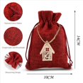 thumbnail image 3 of 2 Conjunto de Bolsas de Calendario de Adviento de Navidad Bolsa de Regalo con Cordón de 24 Días con Bolsa de Dulces Colgante de Madera para Colgar En Navidad, 3 of 6