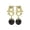 Black, variant on YYKihy Chinese New Year Dragon Earrings For Women Glitter Cubic Zirconia Pearl Dangle Expectation A Sense Of Party Gift Jewelry