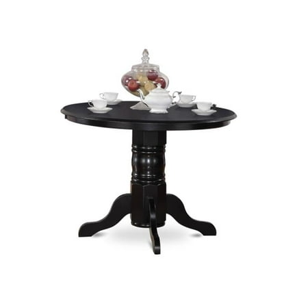 Pedestal Kitchen Tables East West Furniture SHT-BLK-TP Shelton Round Kitchen Table 42 in. Diameter With Pedestal ()
