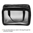 thumbnail image 3 of Uxcell 8.3"x11.8"x5.1" Clear Toiletry Bag Makeup Bags with Zipper Handle Black, 3 of 5