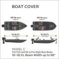 thumbnail image 4 of Classic Accessories DryGuard™ Waterproof Boat Cover, Fits Boats 16' - 18.5' L x 98" W, Trailerable Boat Cover with Bow, Windshield and Stern Reinforcement Panels, Model C, 4 of 8